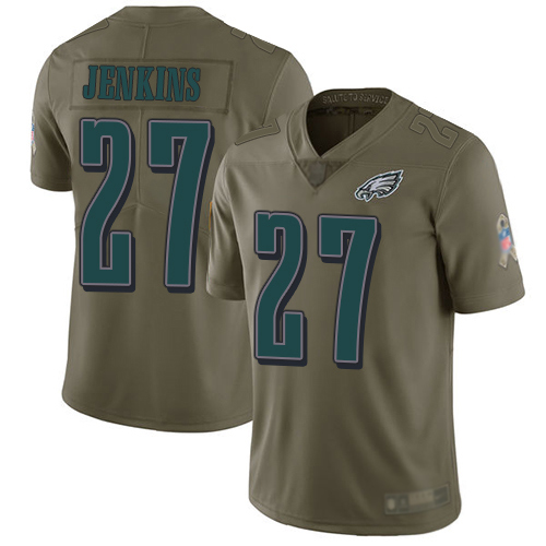 Men Philadelphia Eagles #27 Malcolm Jenkins Limited Olive 2017 Salute to Service Football NFL Jersey->philadelphia eagles->NFL Jersey